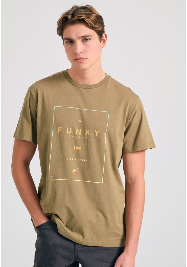 Organic cotton t-shirt με minimal branded τύπωμα
