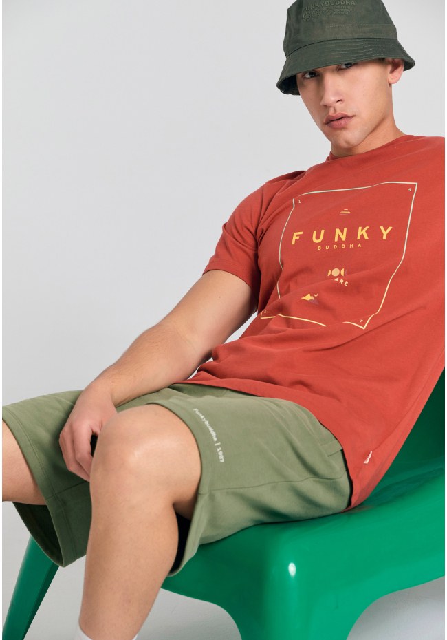 Organic cotton t-shirt με minimal branded τύπωμα