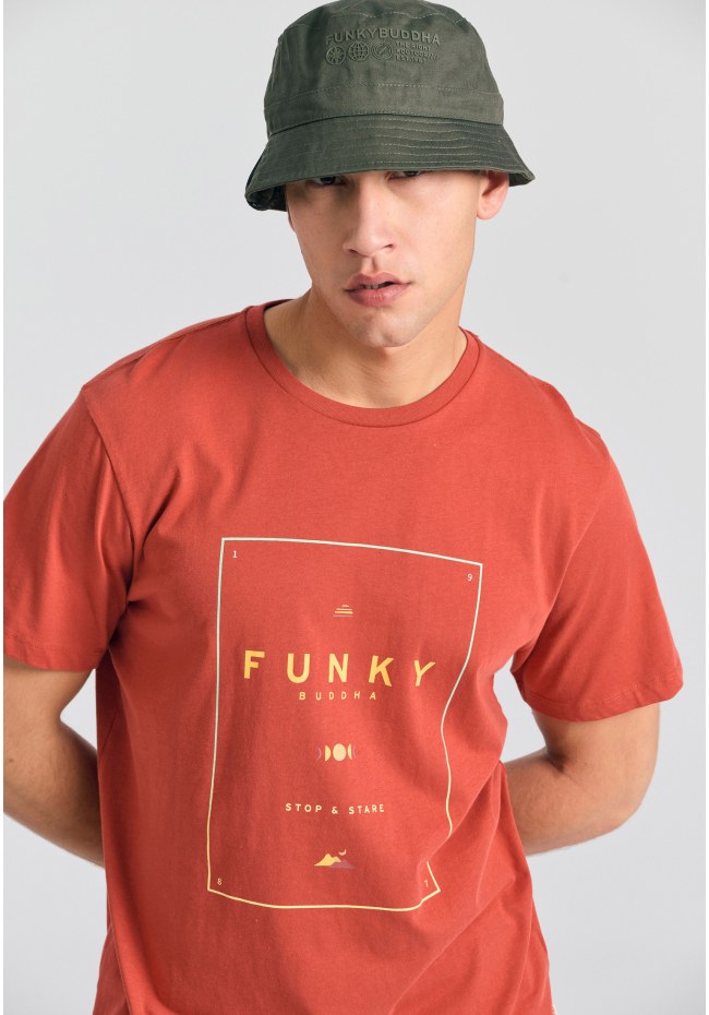 Organic cotton t-shirt με minimal branded τύπωμα