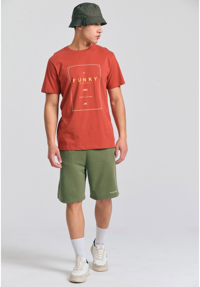 Organic cotton t-shirt με minimal branded τύπωμα