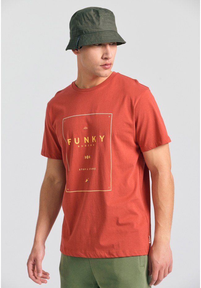 Organic cotton t-shirt με minimal branded τύπωμα