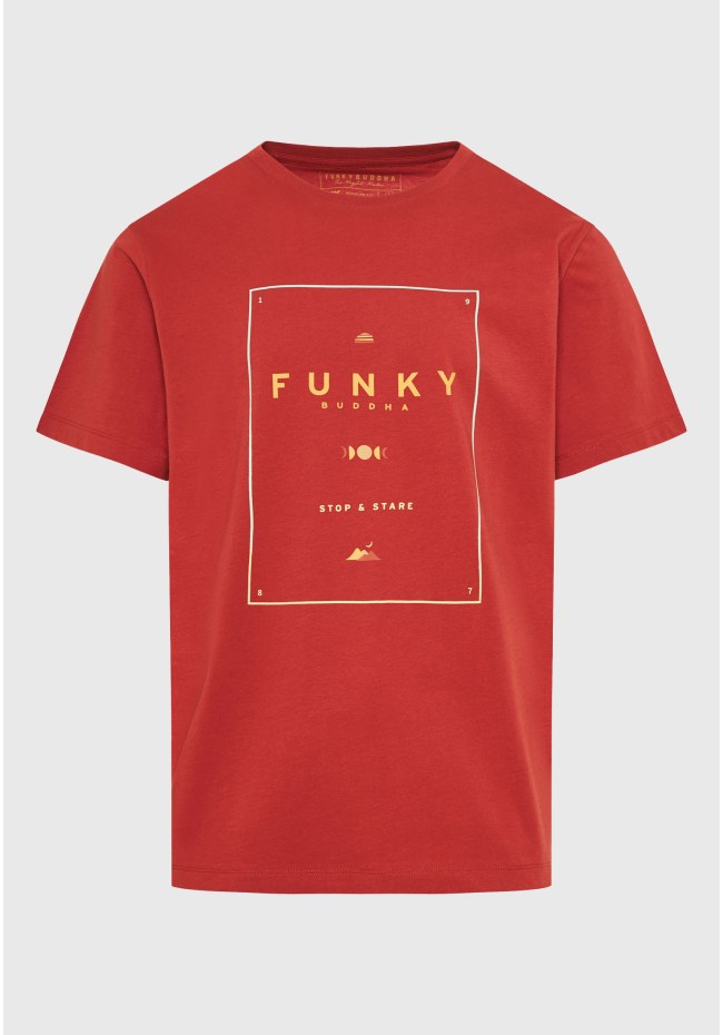 Organic cotton t-shirt με minimal branded τύπωμα