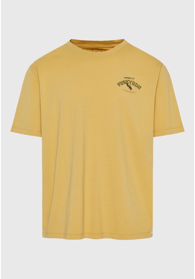 Relaxed t-shirt with tropical print on the back