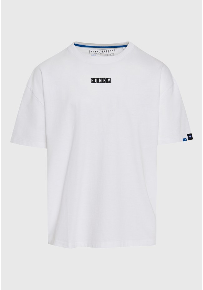 Oversized t-shirt with text artwork print on the back