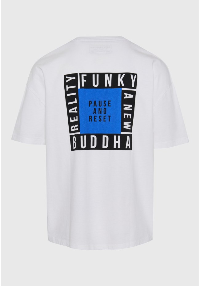 Oversized t-shirt with text artwork print on the back