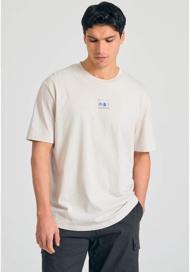 T-shirt με text artwork τύπωμα στην πλάτη