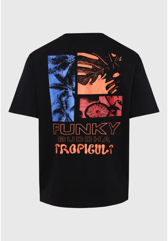 Relaxed fit t-shirt with tropical print