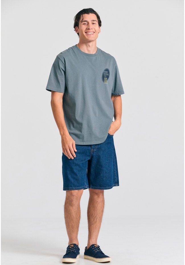 Relaxed fit t-shirt with paint brushed print