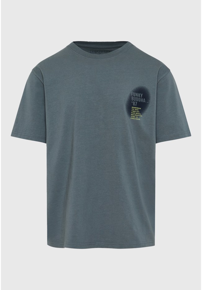Relaxed fit t-shirt with paint brushed print