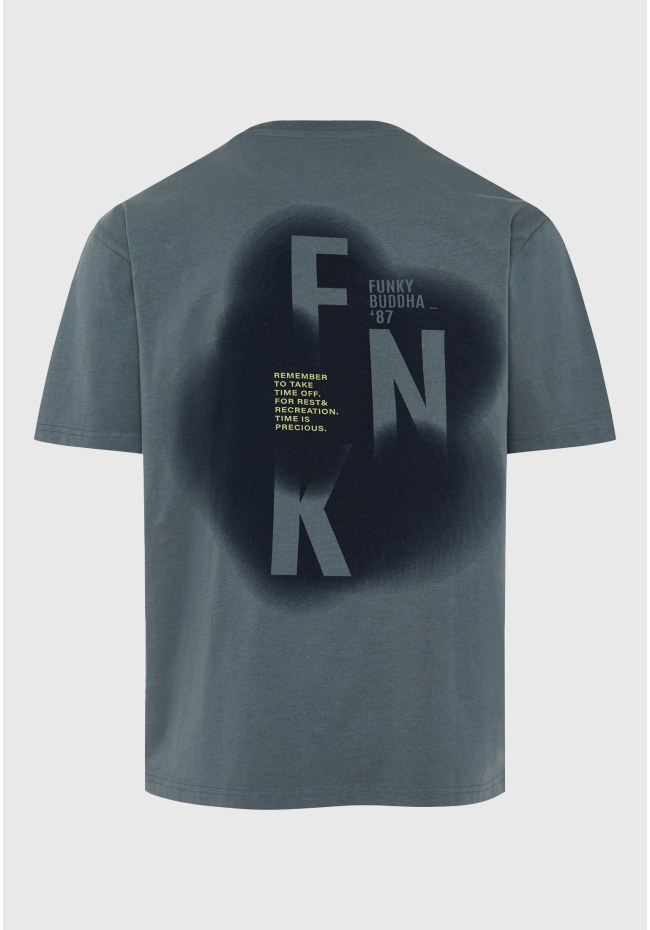 Relaxed fit t-shirt with paint brushed print