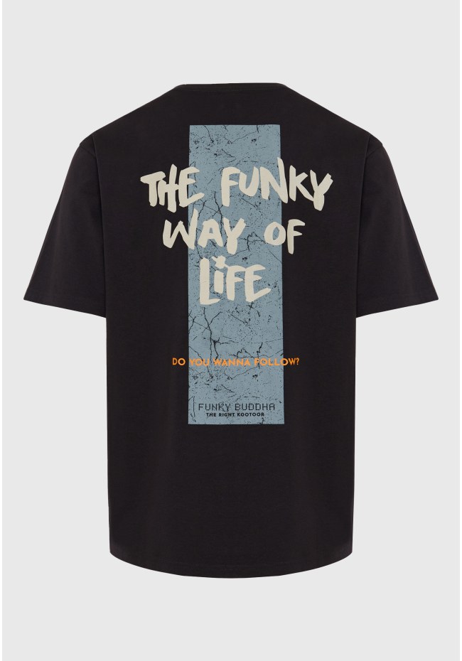 Relaxed fit t-shirt με graphic τύπωμα στην πλάτη