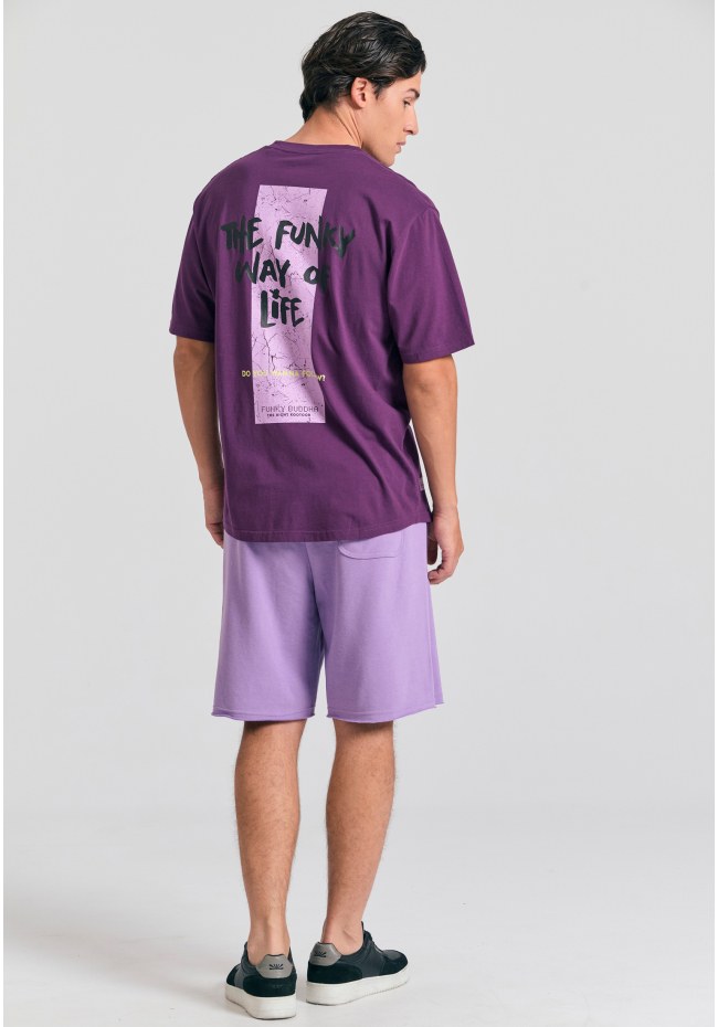 Relaxed fit t-shirt με graphic τύπωμα στην πλάτη