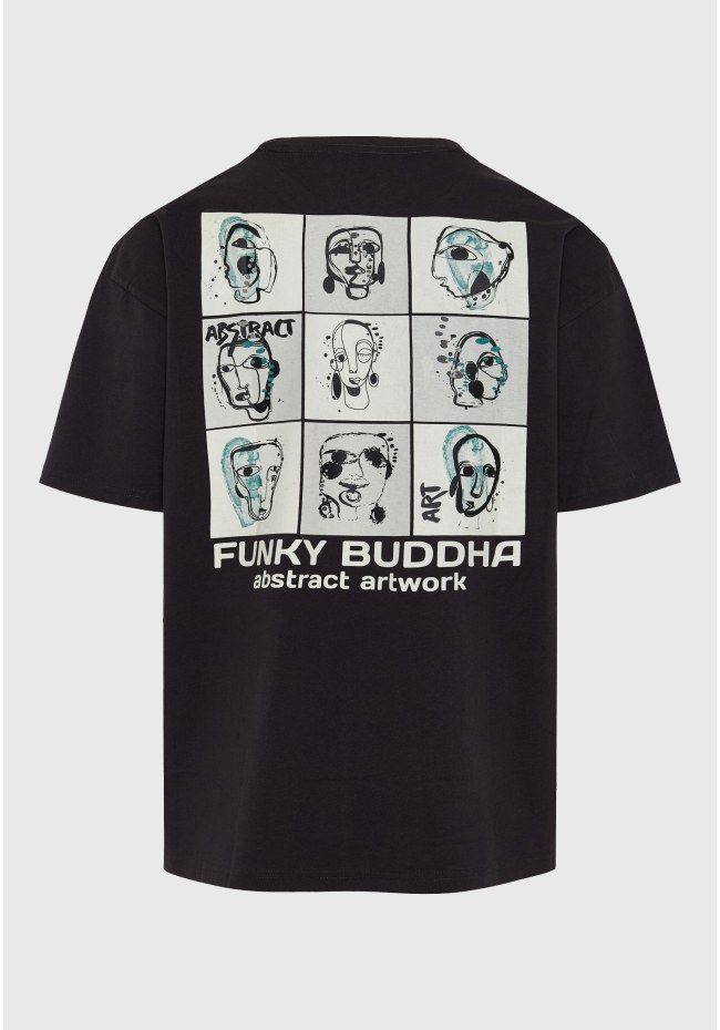 Oversized t-shirt με abstract τύπωμα στην πλάτη