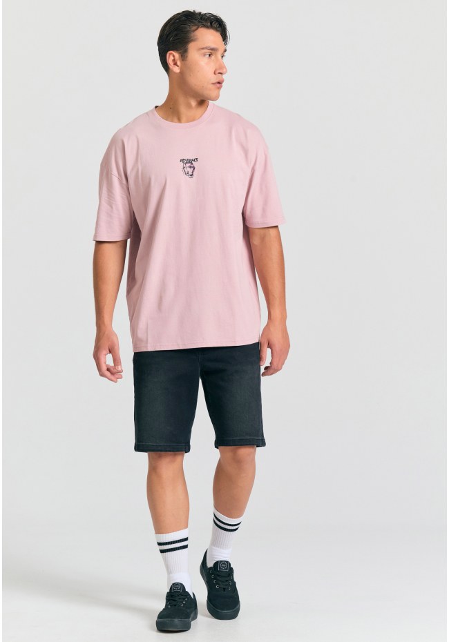 Oversized t-shirt με abstract τύπωμα στην πλάτη