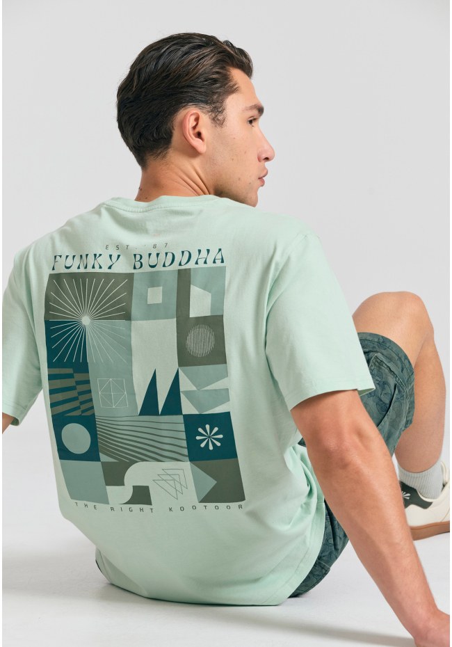 Organic cotton relaxed t-shirt με abstract τύπωμα