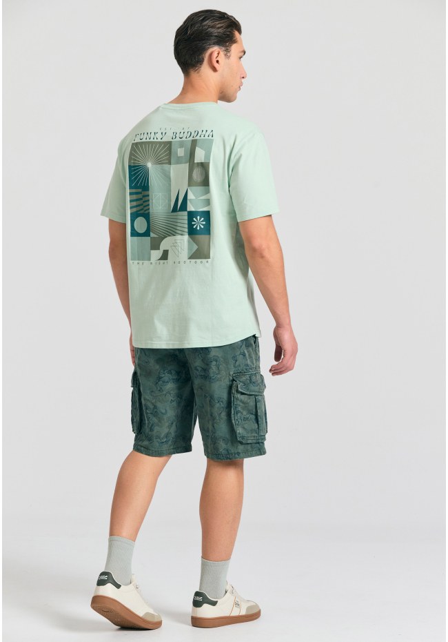Organic cotton relaxed t-shirt με abstract τύπωμα