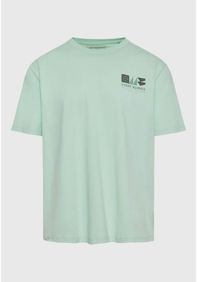 Organic cotton relaxed t-shirt με abstract τύπωμα