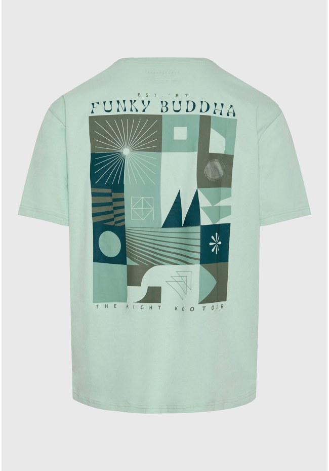 Organic cotton relaxed t-shirt με abstract τύπωμα