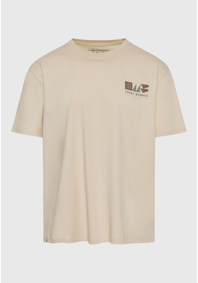 Organic cotton relaxed t-shirt με abstract τύπωμα