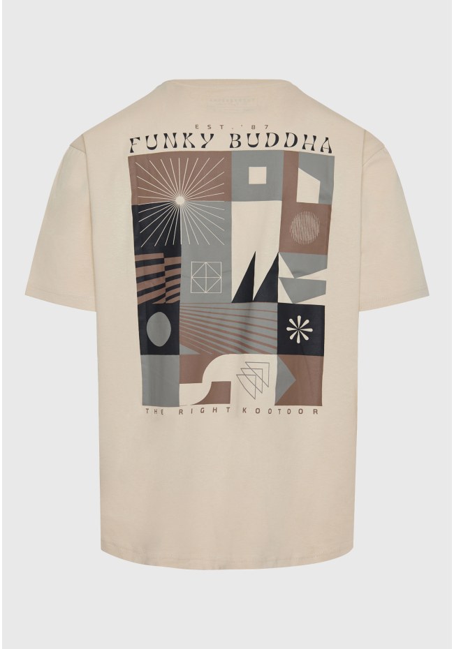 Organic cotton relaxed t-shirt με abstract τύπωμα
