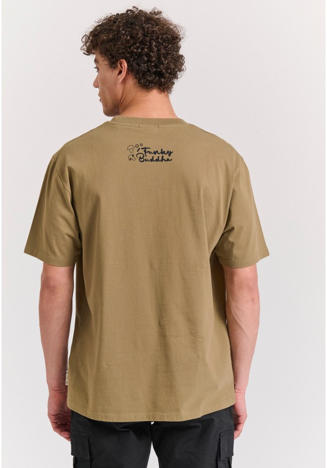 Relaxed fit t-shirt με frame τύπωμα