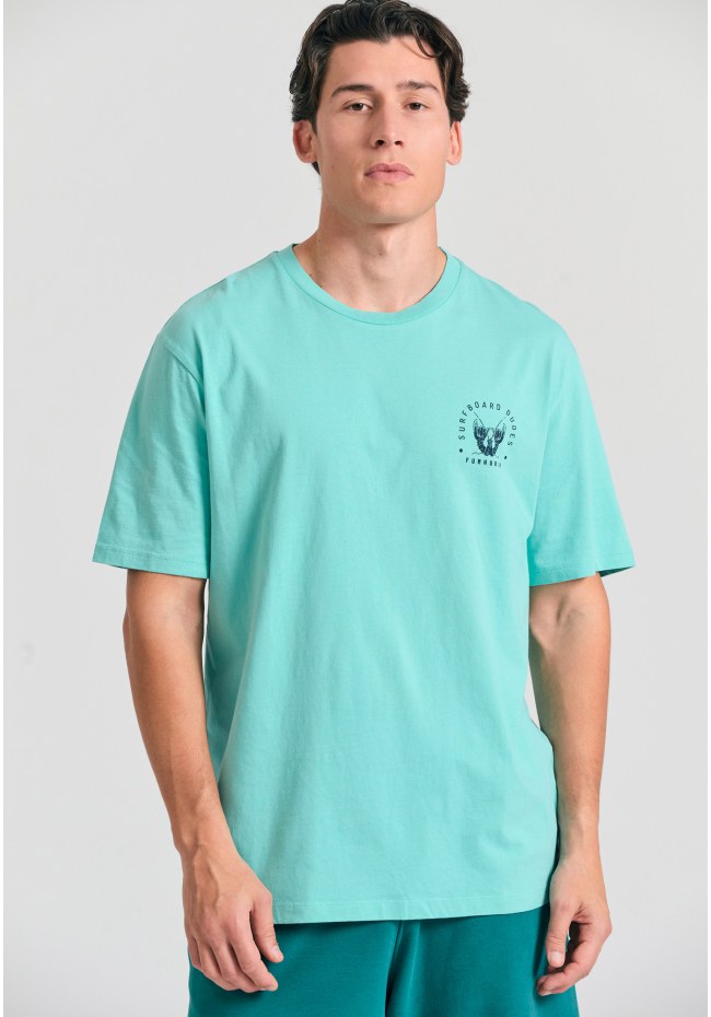 Relaxed fit t-shirt με τύπωμα στην πλάτη