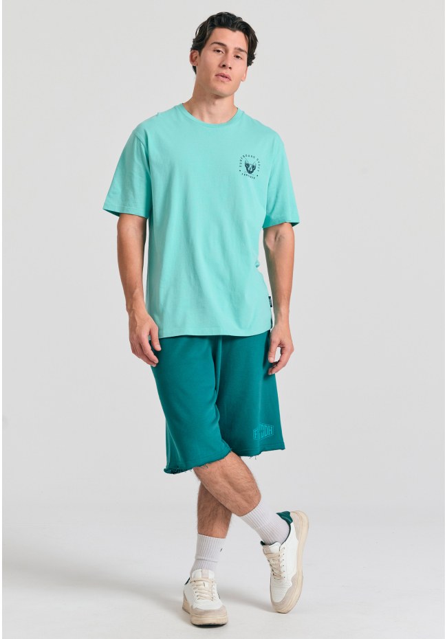 Relaxed fit t-shirt με τύπωμα στην πλάτη