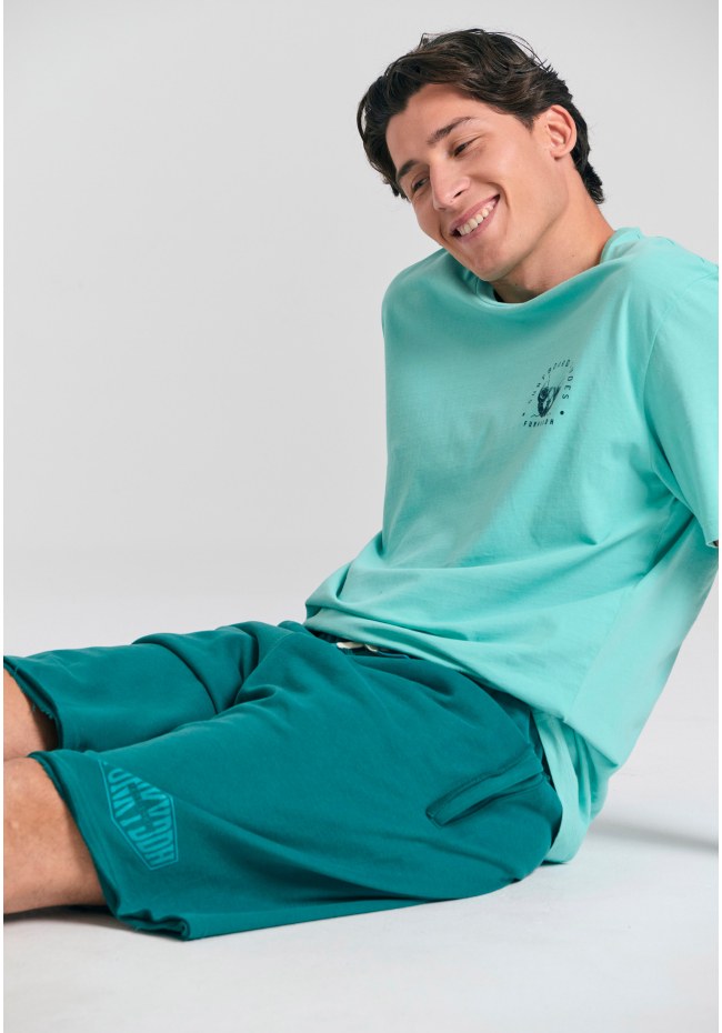 Relaxed fit t-shirt με τύπωμα στην πλάτη