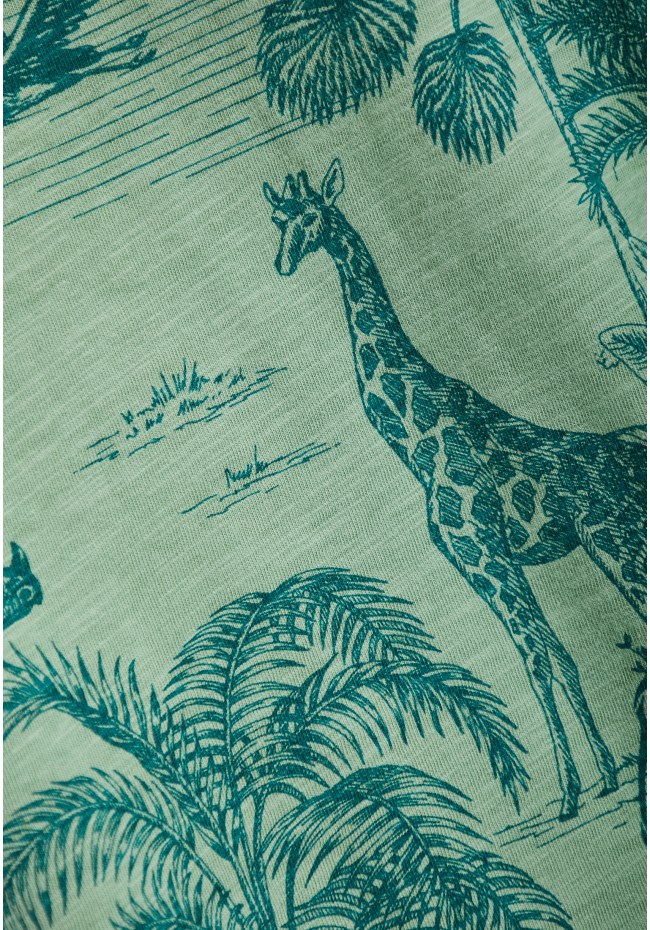 Ανδρικό t-shirt με exotic all over τύπωμα