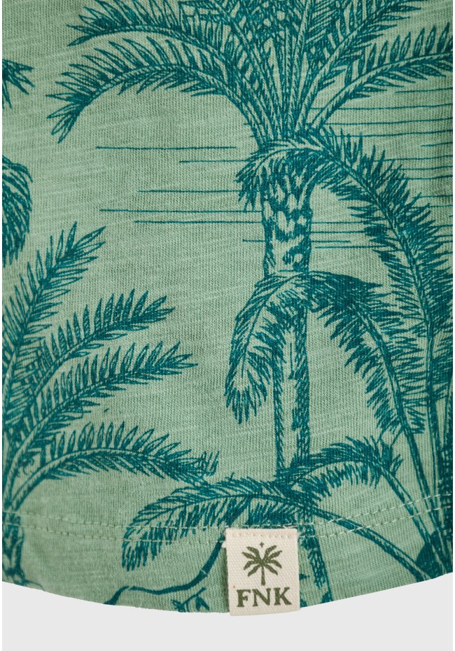 Ανδρικό t-shirt με exotic all over τύπωμα