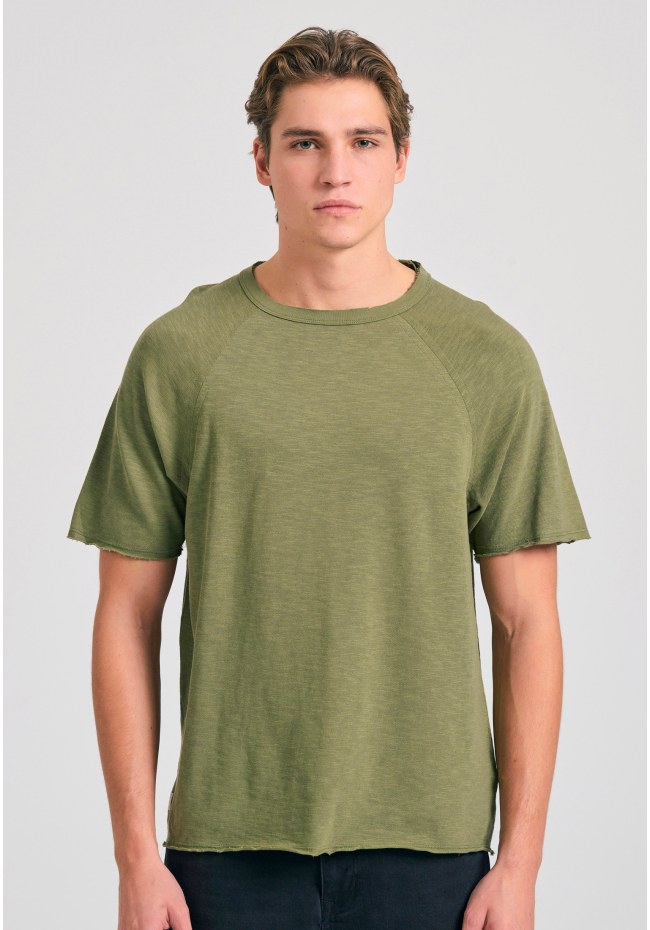 Relaxed fit t-shirt από φλάμα