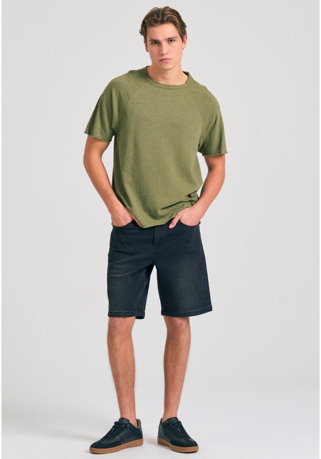 Relaxed fit t-shirt από φλάμα