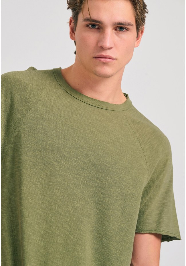 Relaxed fit t-shirt από φλάμα