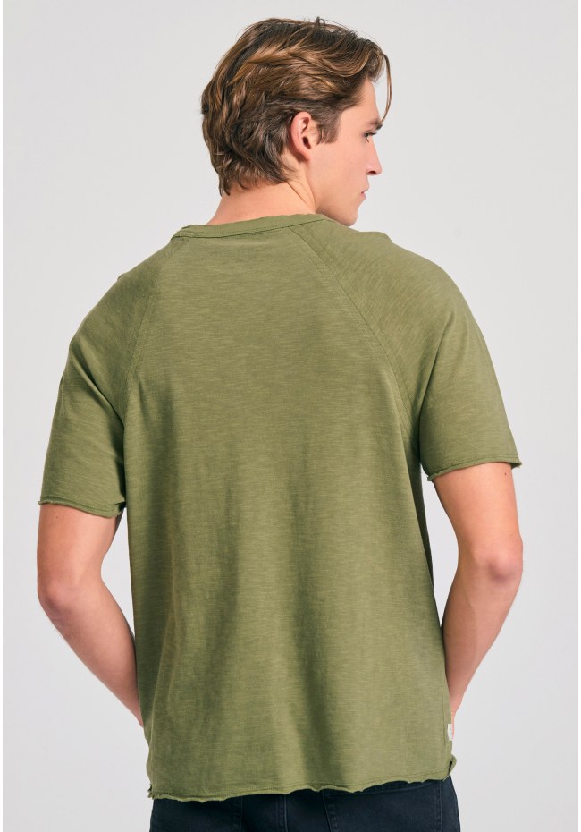 Relaxed fit t-shirt από φλάμα
