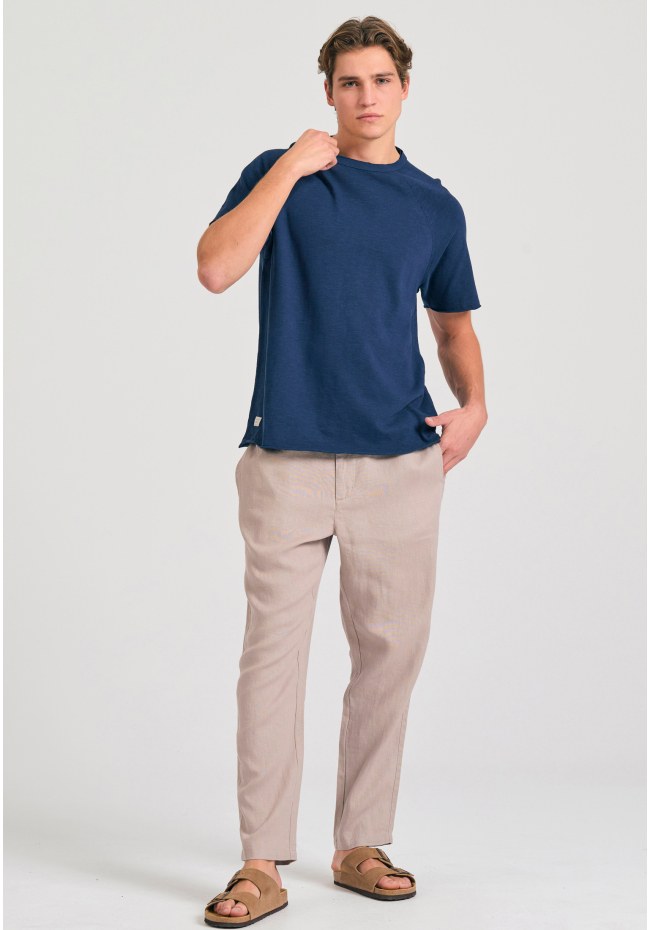 Relaxed fit t-shirt από φλάμα