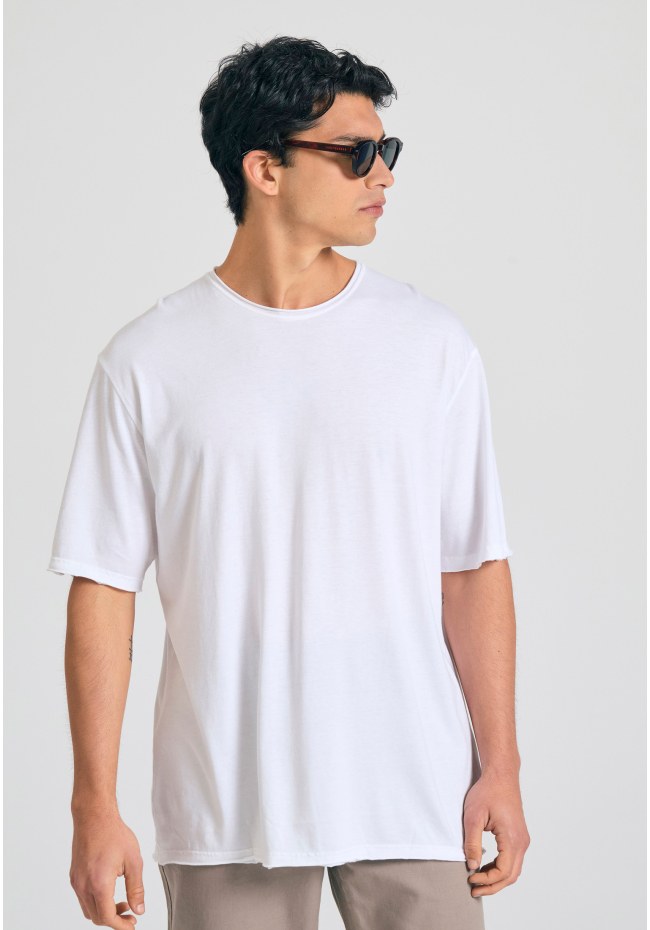 Relaxed fit t-shirt με raw edges