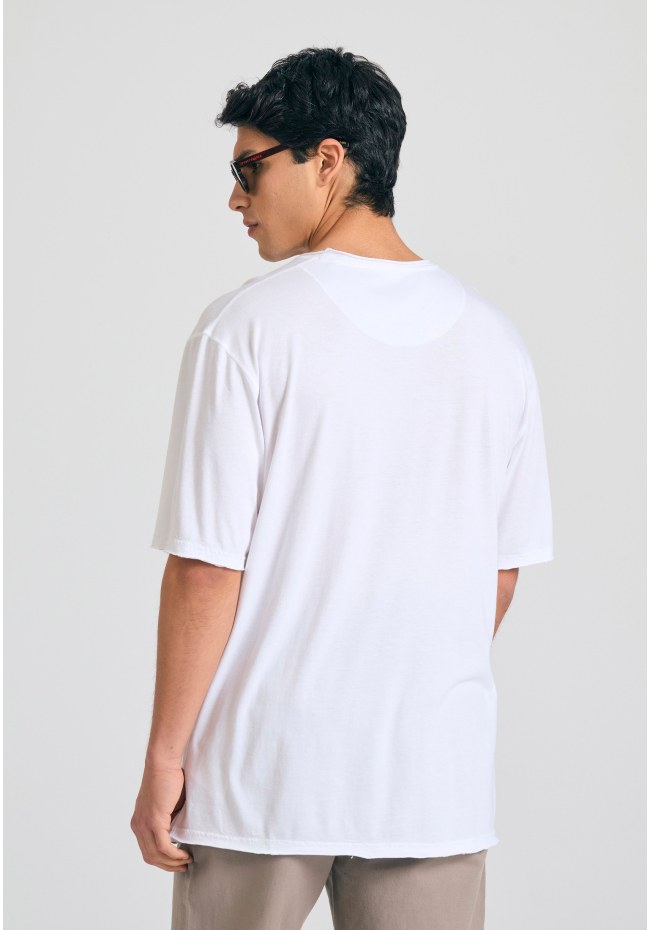 Relaxed fit t-shirt με raw edges
