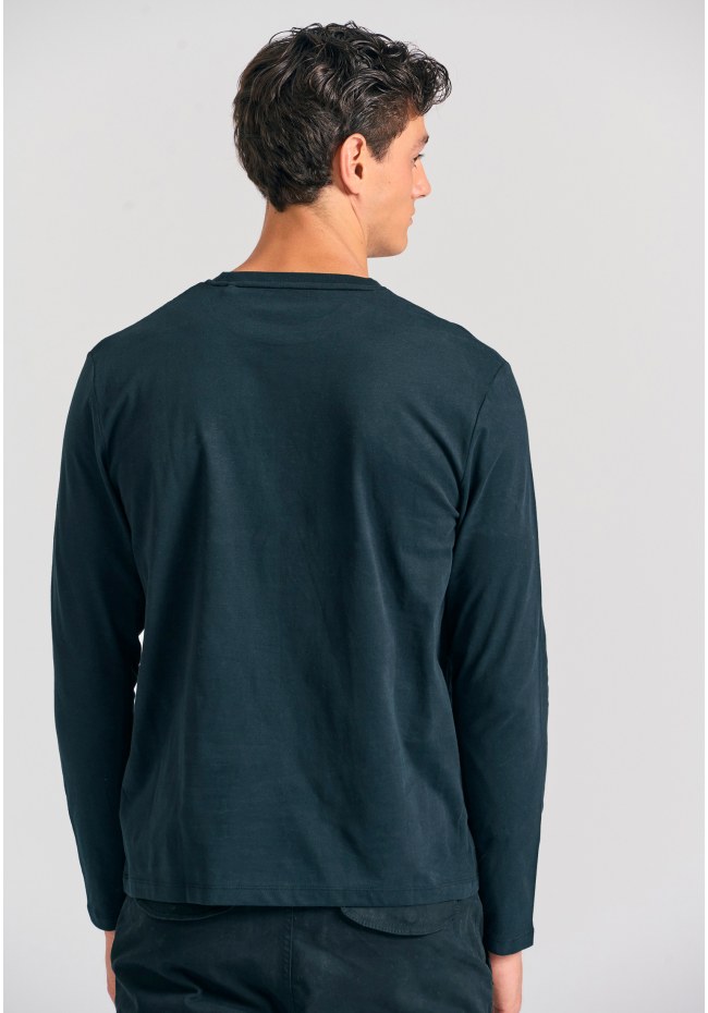 Μακρυμάνικο T-shirt με Funky Buddha τύπωμα στο στήθος