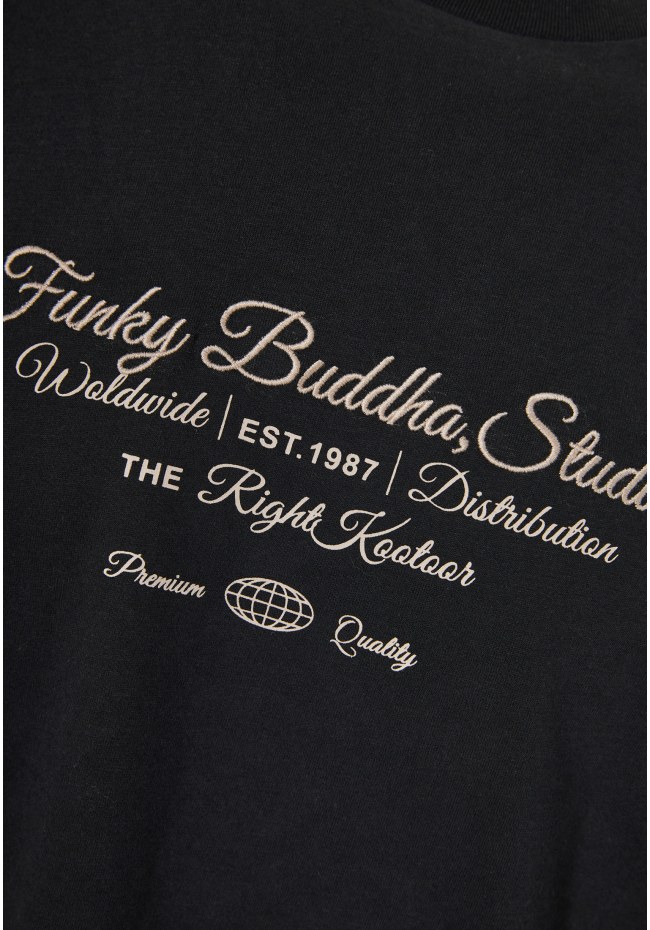 Μακρυμάνικο T-shirt με Funky Buddha τύπωμα στο στήθος