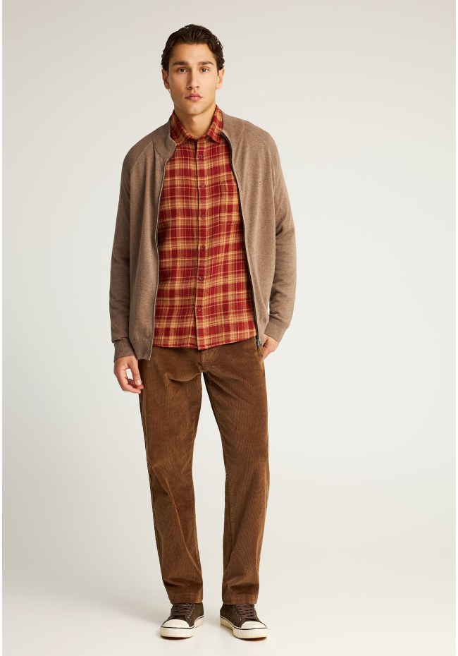 Ανδρική πλεκτή ζακέτα με φερμουάρ