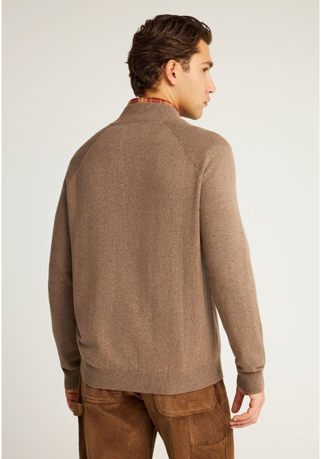 Ανδρική πλεκτή ζακέτα με φερμουάρ