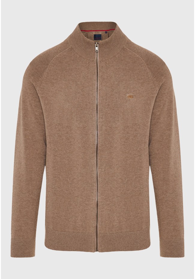 Ανδρική πλεκτή ζακέτα με φερμουάρ