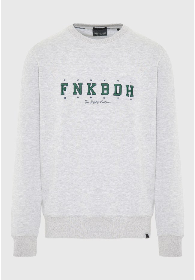 Relaxed fit φούτερ με κέντημα στο στήθος