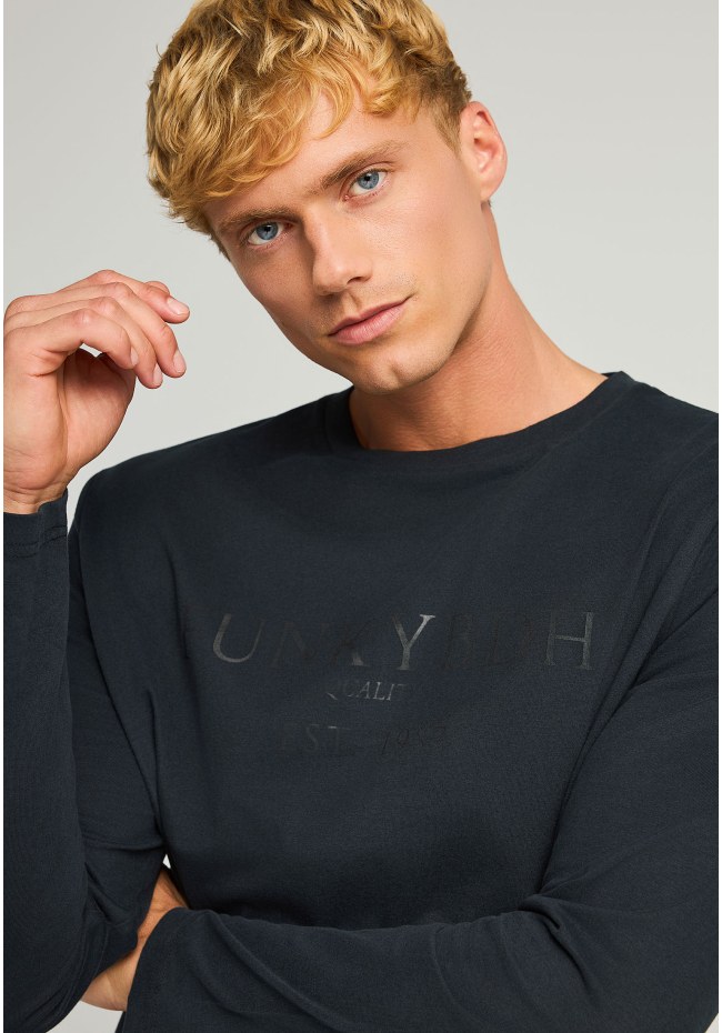 Μακρυμάνικο T-shirt με Funky Buddha τύπωμα στο στήθος