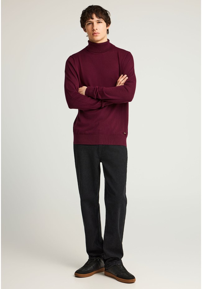 Men's knitted turtleneck sweater