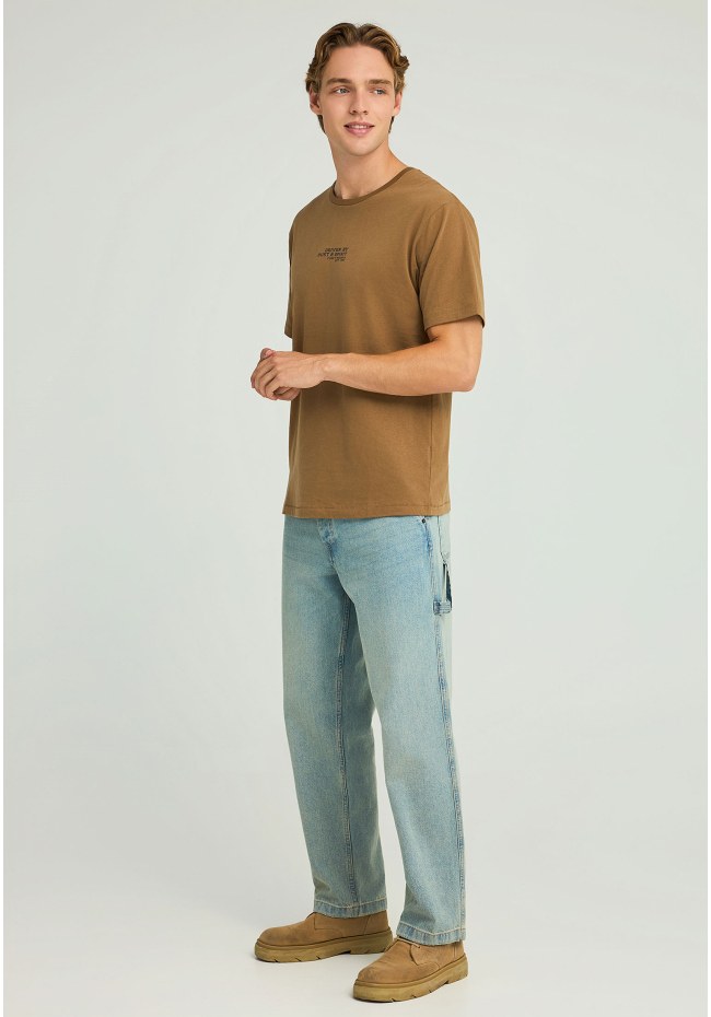 Relaxed fit t-shirt με τύπωμα στην πλάτη