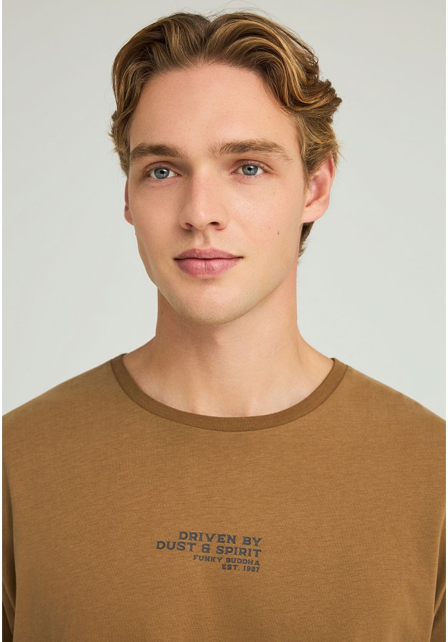 Relaxed fit t-shirt με τύπωμα στην πλάτη
