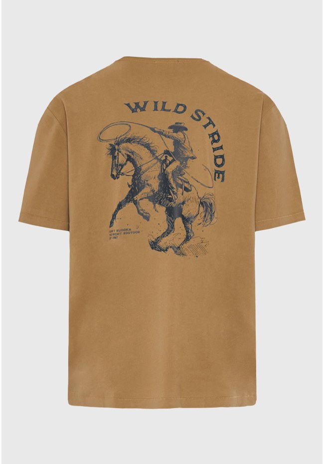 Relaxed fit t-shirt με τύπωμα στην πλάτη