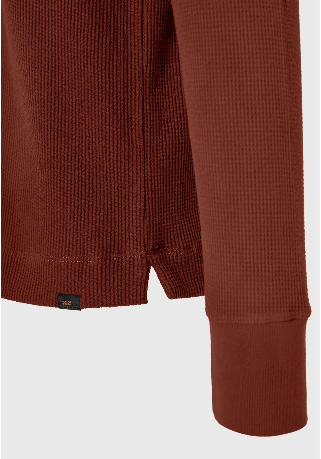 Relaxed fit μονόχρωμη μακρυμάνικη μπλούζα