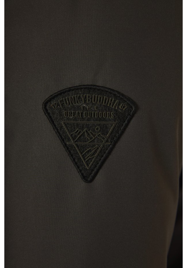 Men's bomber jacket with detachable hood